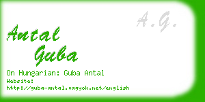 antal guba business card